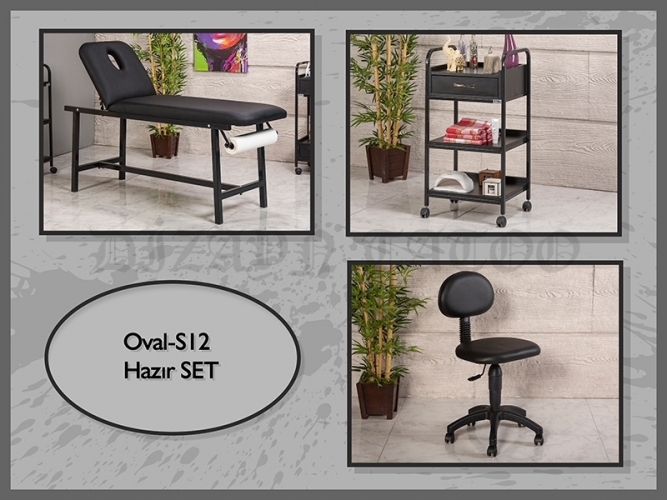 Dövme Malzemesi | Oval-S12 | Sedye (Delikli), Cihaz Sehpası, Sandalye