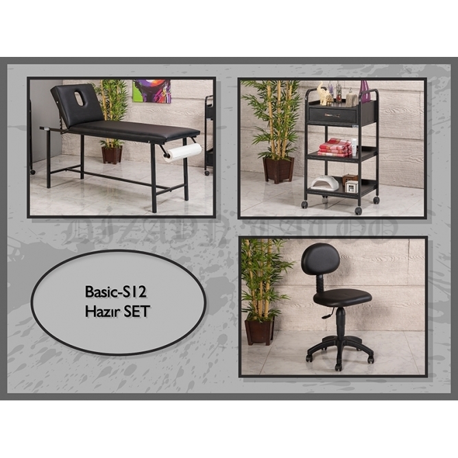 Dövme Malzemesi | Basic-S12 | Sedye (Delikli), Cihaz Sehpası, Sandalye